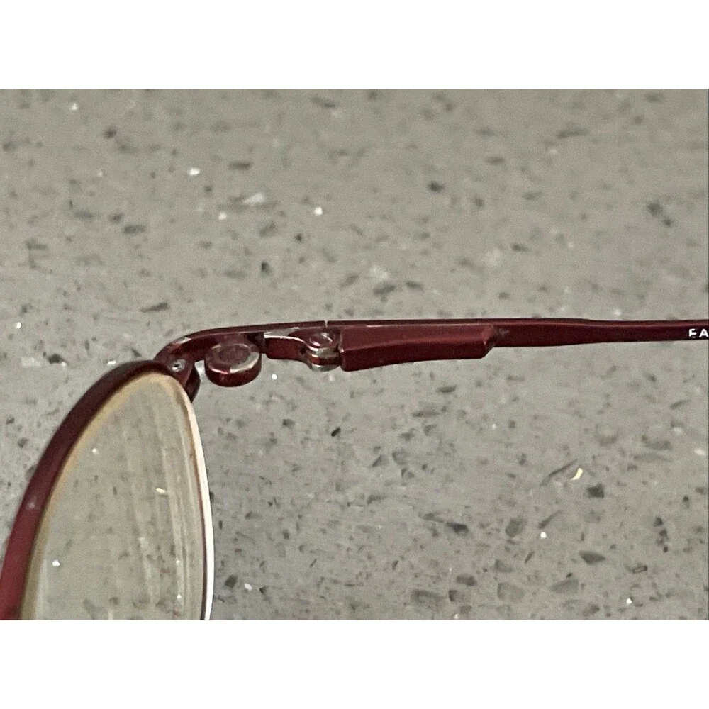 EASYCLIP Eyeglasses Frames ONLY w Sunglasses attachment 49-19-140 red full rim